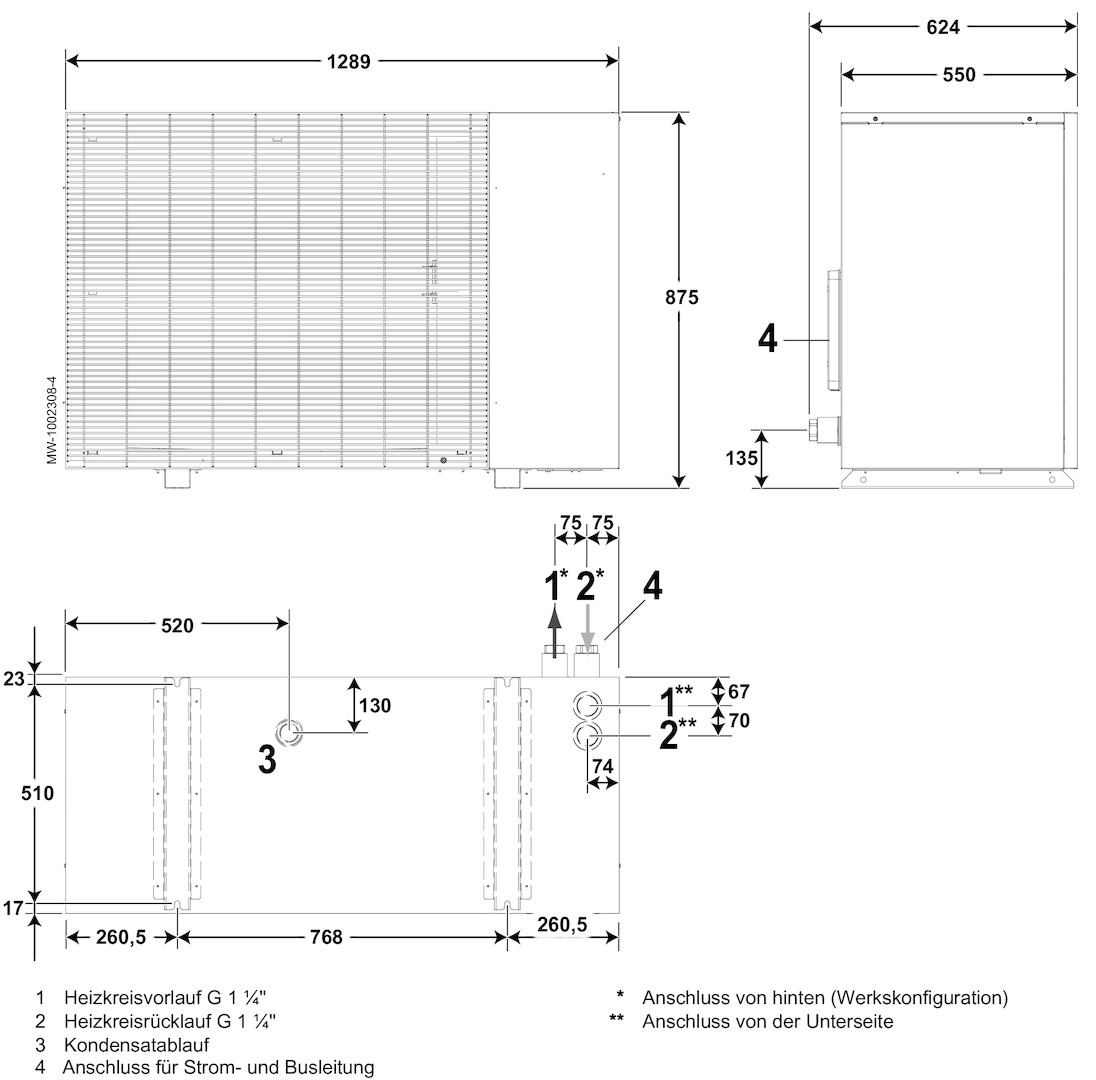 BRÖTJE Luft Wärmepumpe BLW Mono 6.1 Monoblock R290 Luft/Wasser 7809934