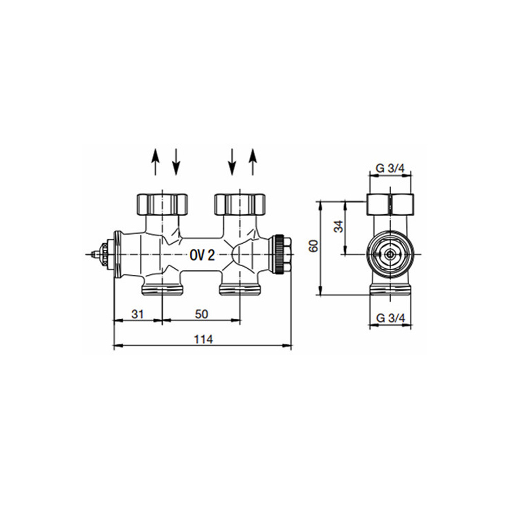 Oventrop Multiblock T anthrazit Anschluss Durchgang Set Abdeckung Thermostatkopf Oventrop Multiblock T anthrazit Anschluss Durchgang Set Abdeckung Thermostatkopf