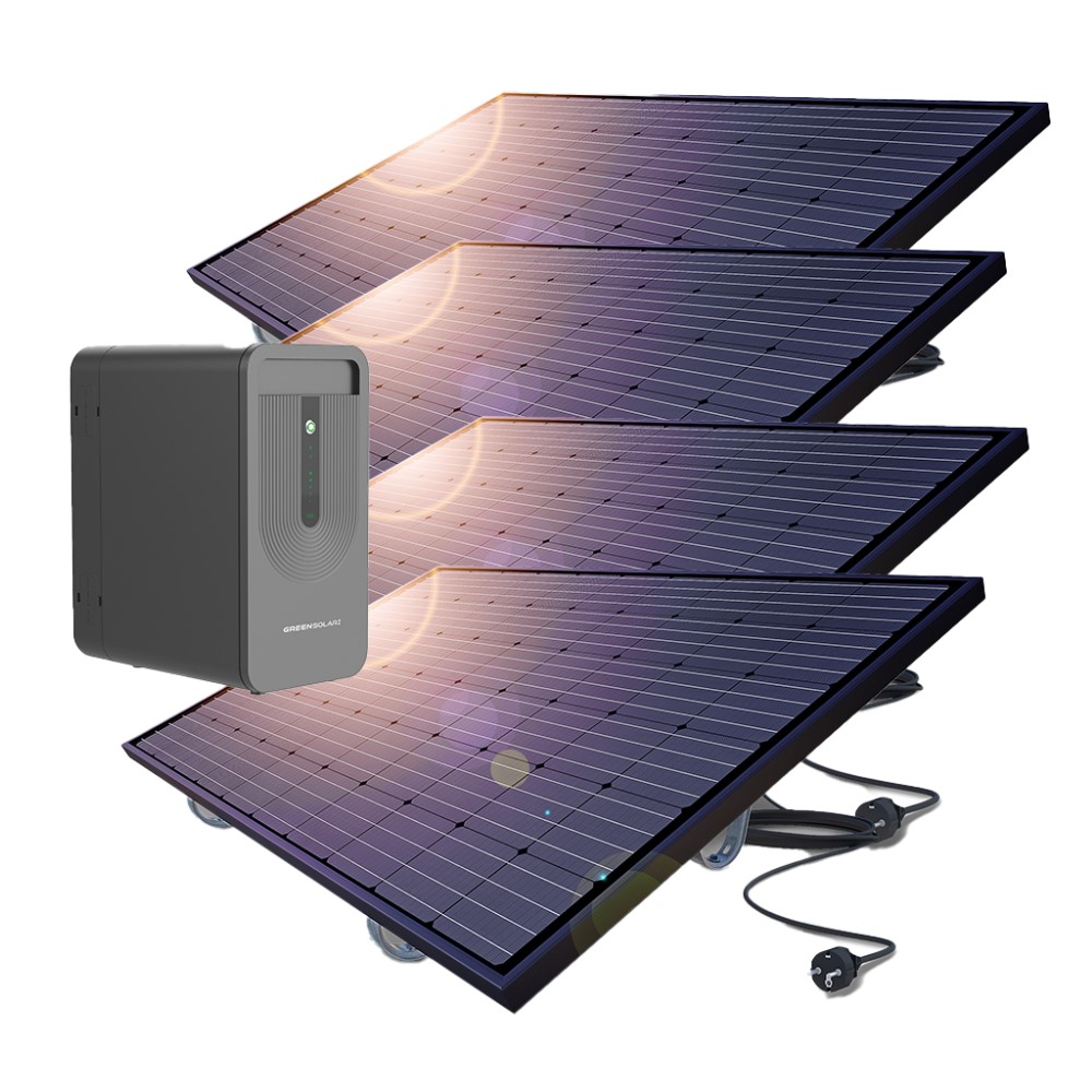 Sonnenkraft Balkonkraftwerkset SKW 2,7/1600 Watt Stromspeicher PV-Modul #2898