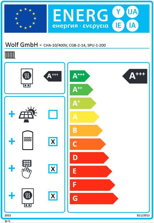 Wolf Hybrid Paket Gasbrennwert CGB-2-14 Wärmepumpe CHA-10/400 Speicher SEW-2-200