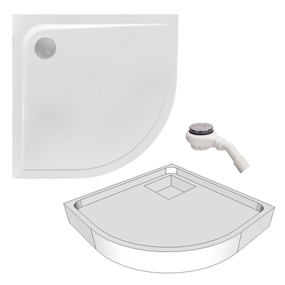 Chr. Schröder Viertelkreis DW Ramera R 90x90 R55 + Styroporträger + Ablauf
