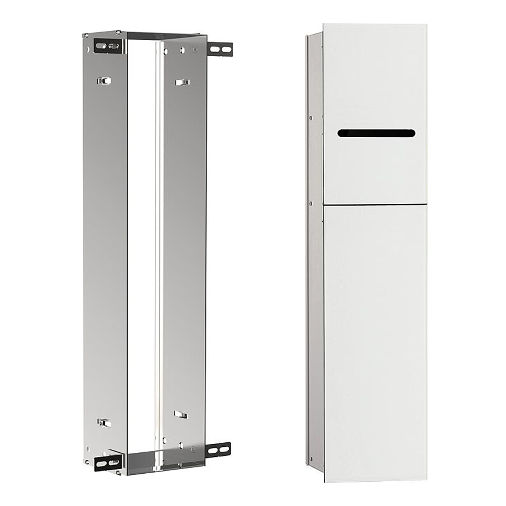 WC Modul emco asis 2.0 Unterputz Tür links Höhe 811mm optiwhite Wandcontainer