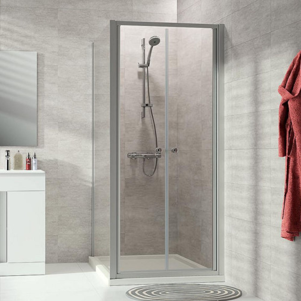 Hüppe Eckduschkabine Alpha 2 1x Pendeltür 90 x 90 x 190 cm Duschabtrennung