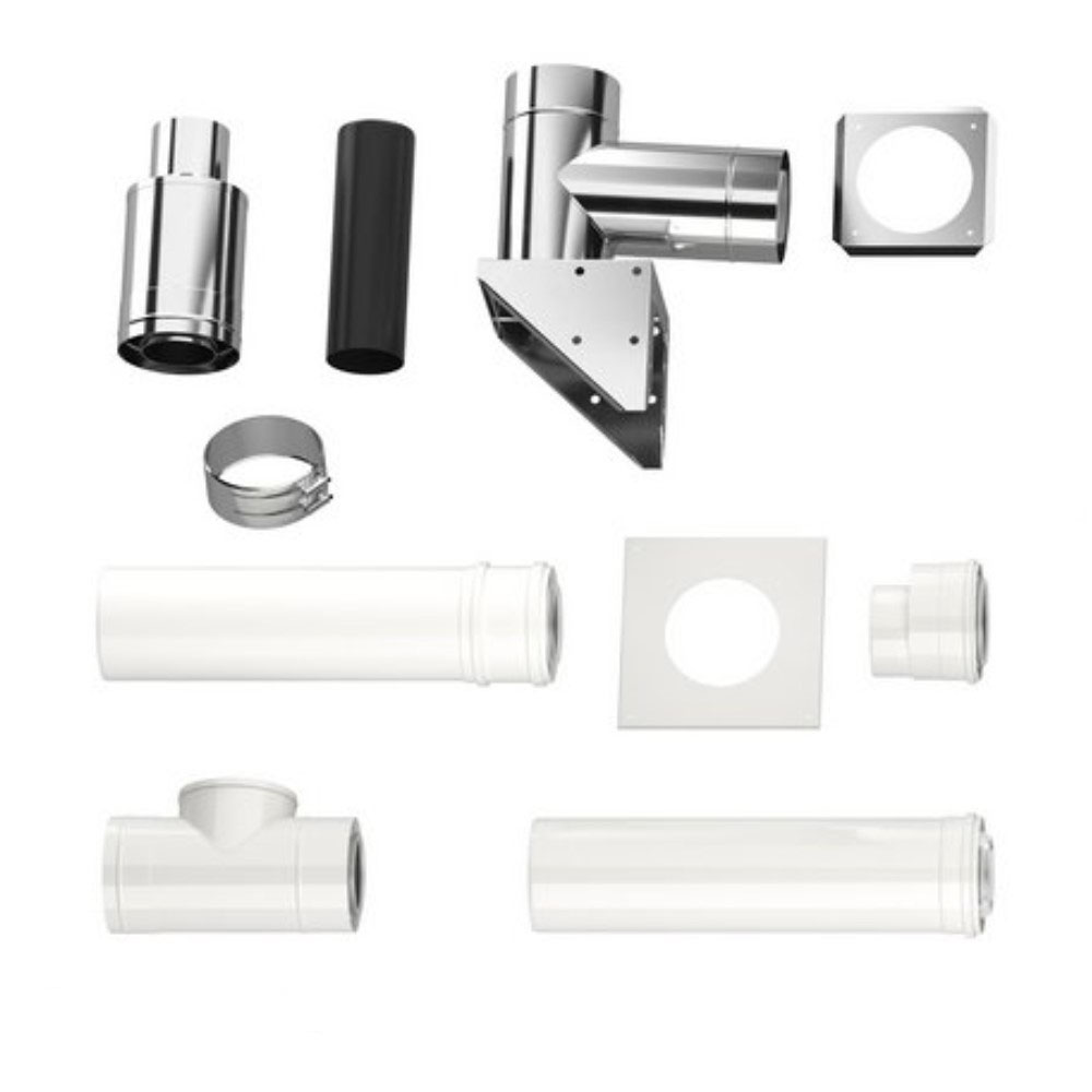 Buderus Grundbausatz Aussenwand GAF-K 80/125 mm Edelstahl Abgassystem Kessel Buderus Grundbausatz Aussenwand GAF-K 80/125 mm Edelstahl Abgassystem Kessel