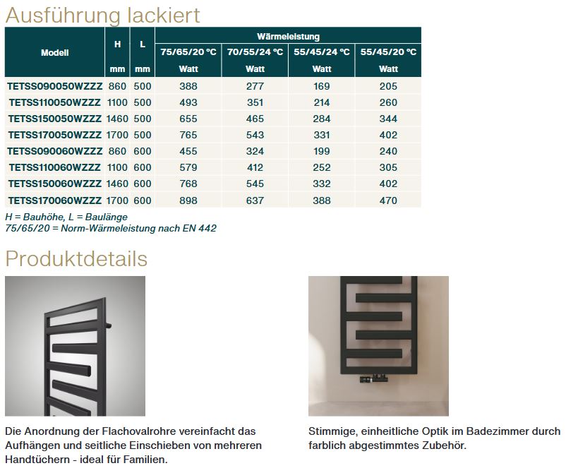 Zehnder Design Heizkörper Tetris 860x45x500 weiss Badheizkörper TETSS090050WZZZ