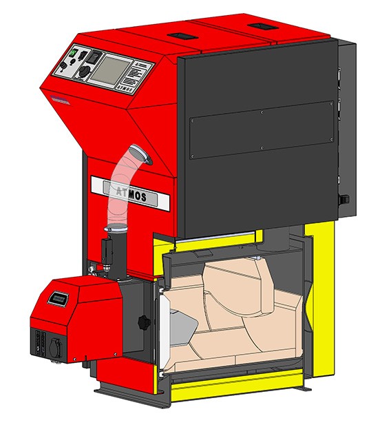 ATMOS Pelletkessel PX10 Pelletbrenner A25PX Platzspar-Pelletkessel 01.17.10