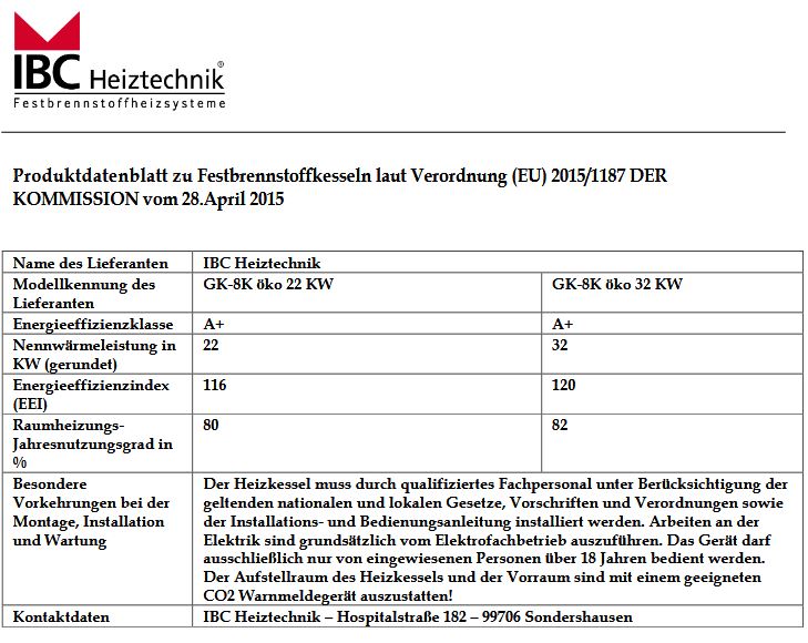 IBC Pelletheizung GK-8K öko 32 Pelletkessel Gusseisen Lambdasonde 1108-32-1010
