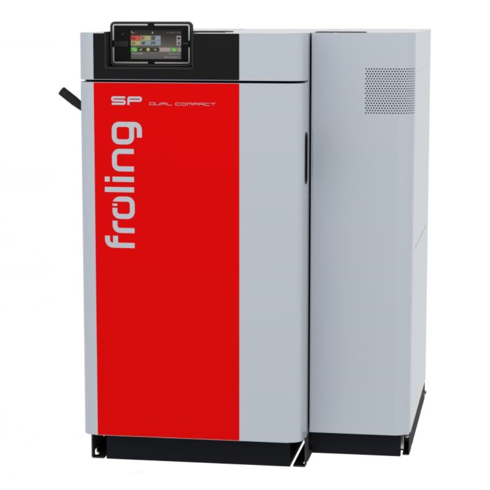 Fröling Kombikessel SP Dual 15 compact Scheitholz Pelletkessel 7" Touch