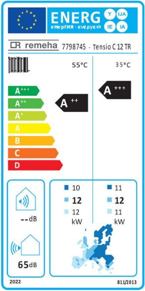 Remeha Tensio C 12 kW TR Luft Wasser Wärmepumpe Monoblock Regelungseinheit