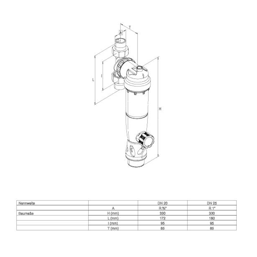 SYR Rückspülfilter Duo FR DN25 1" mit integriertem Anschlußflansch