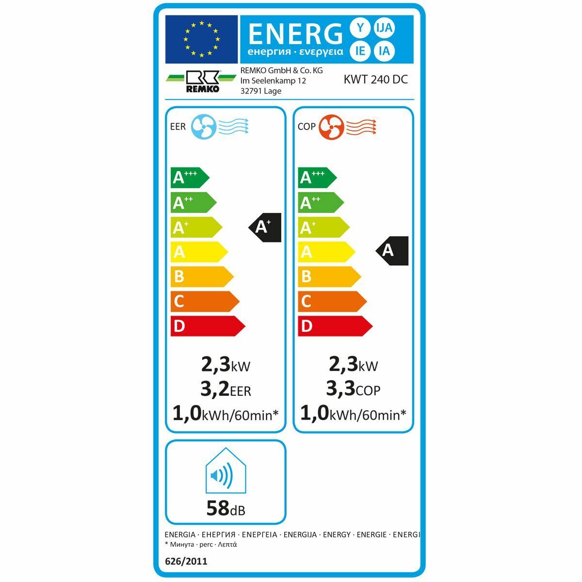 REMKO Raumklimgerät KWT 240 DC Wandtruhe Klimaanlage Wandklimagerät #1609240