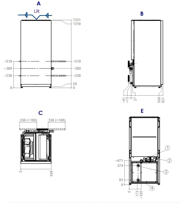 Novelan Luft Wärmepumpe L/W Polaris 4-3 230V inkl. kühlen inkl. Regler WR4