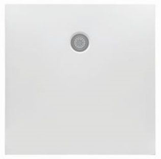 Mineralguss Duschwanne StoneFlat E 100 x 100 weiß Viega Tempoplex Dusche viereck