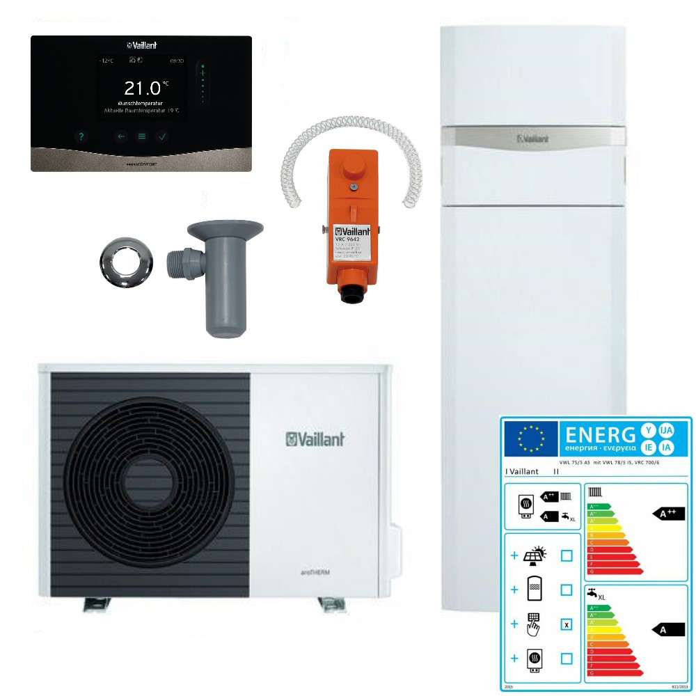Vaillant Luft Wärmepumpe aroTHERM Split  VWL 75/5 AS S2 uniTOWER VWL Paket 4.016