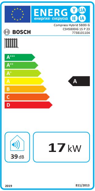 BOSCH Hybridsystem CSH5800iG 15 P 23 wandhängend mit Touch-Bedienfeld