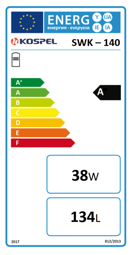 Kospel Unterstell Warmwasserspeicher SWK 140 emailliert mit einem Wärmetauscher