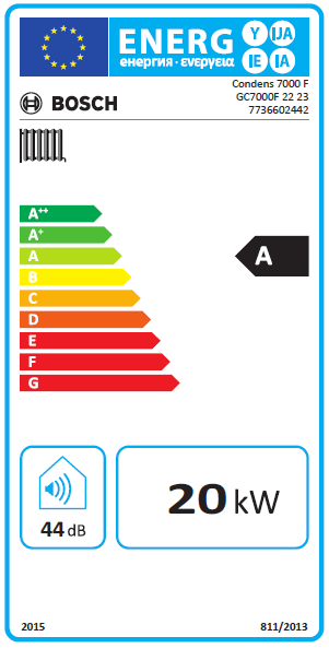 BOSCH Gas Brennwertkessel Condens GC7000F 22 23 I 22 kW bodenstehend 8738808144