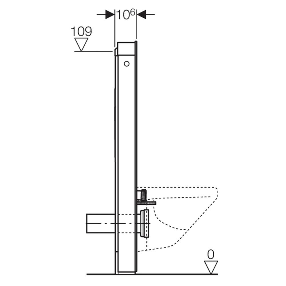 Sanitärmodul Geberit Monolith weiß 114 cm Vorwandelement Spülkasten 131.031.SI.5