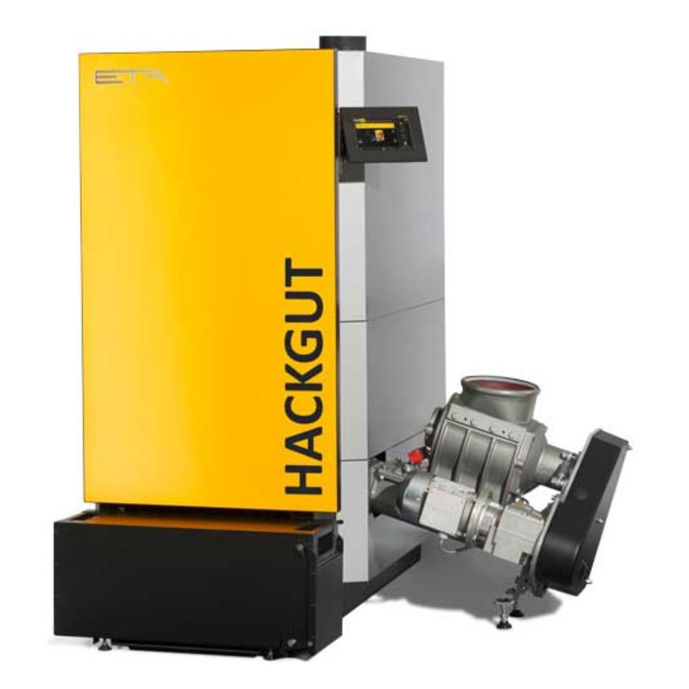 ETA Hackgutkessel eHACK 32 rechts mit Partikelabscheider Rücklaufanhebung