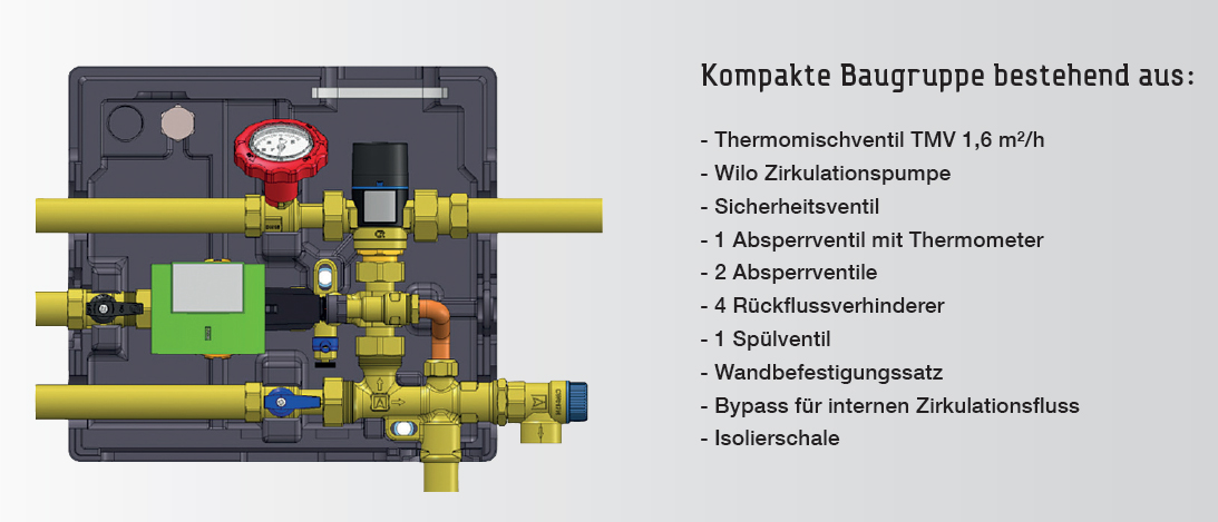 TWL Warmwasserzirkulationssystem WZS 100 Zirkulation Wasser Sicherheitsarmatur