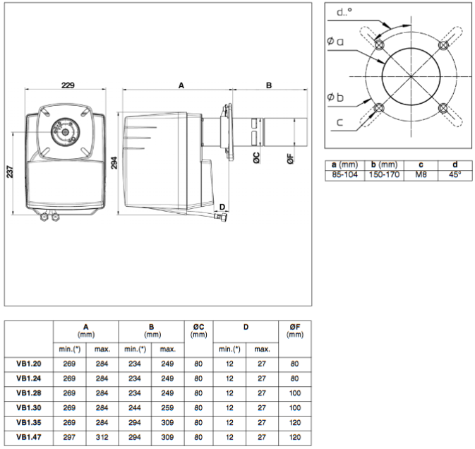 Elco Vectron BLUE CB-VB1.35 Ölbrenner 25- 28 kW Blaubrenner Ölgebläsebrenner