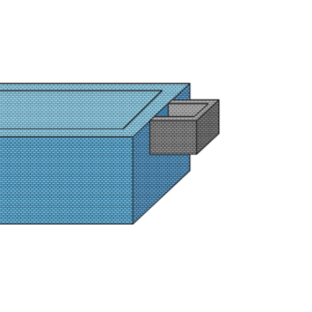 Schacht für Gegenstromanlage OKU Styroporpool Prestige 1,00 x 1,00 x 0,90 m 545576