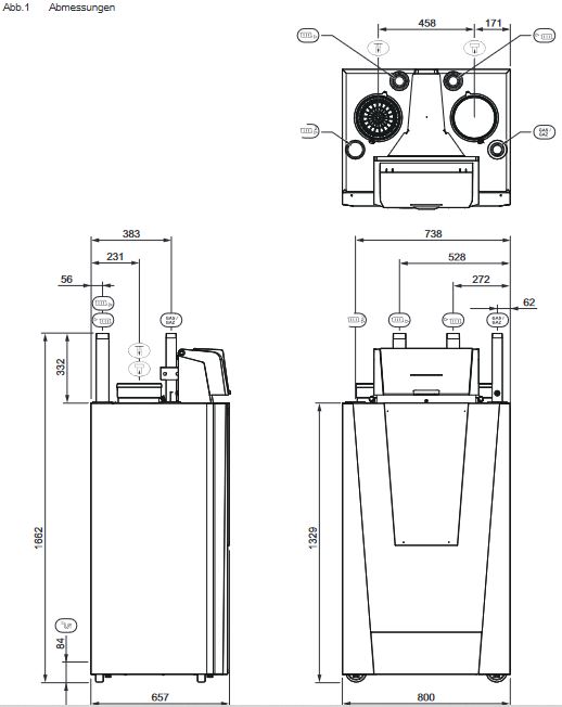 Remeha Gas Brennwertkessel Gas 220 Ace 160 kW Performance bodenstehend