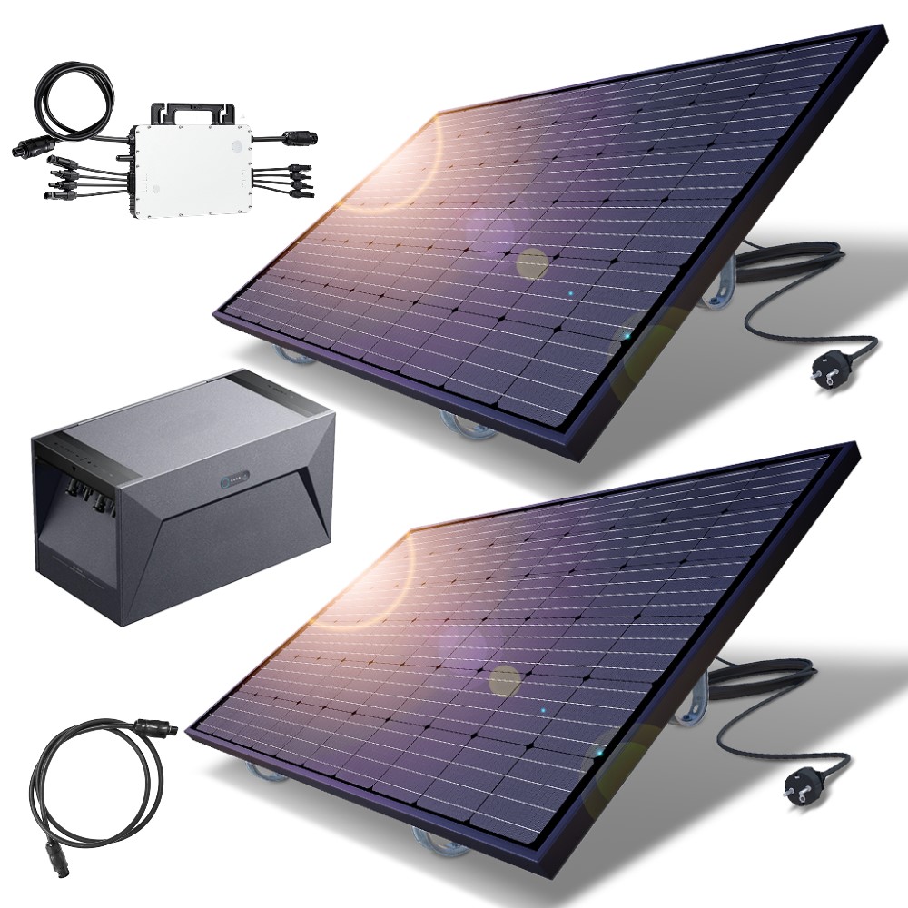 Sonnenkraft Balkonkraftwerk Set SKW 1,6/800 Stromspeicher PV-Modul #2884