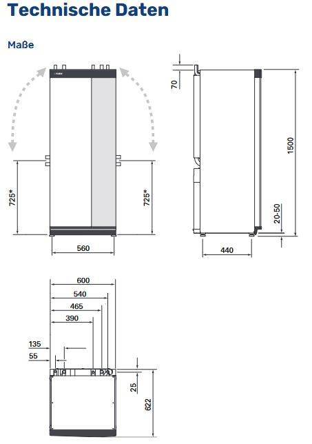 NIBE Sole Wasser Wärmepumpe S1156-8 Erdwärmepumpe 1,5 - 8 kW 065692