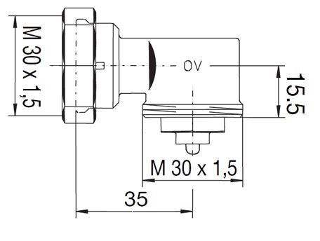 Oventrop Winkeladapter / Schraubverbindung M30 x 1,5 mm Hersteller.: 1011450 Oventrop Winkeladapter / Schraubverbindung M30 x 1,5 mm Hersteller.: 1011450