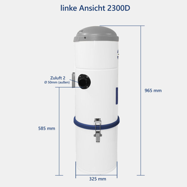 VARIOVAC Zentralstaubsauger HV2300 Zentralgerät 580 Airwatts 1800 Watt 502300