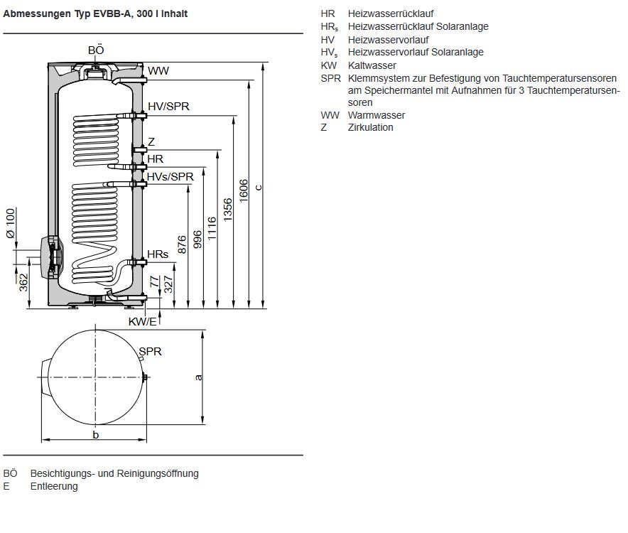 Viessmann Edelstahl Warmwasserspeicher Vitocell 300-B EVBB-A 300l Solarspeicher