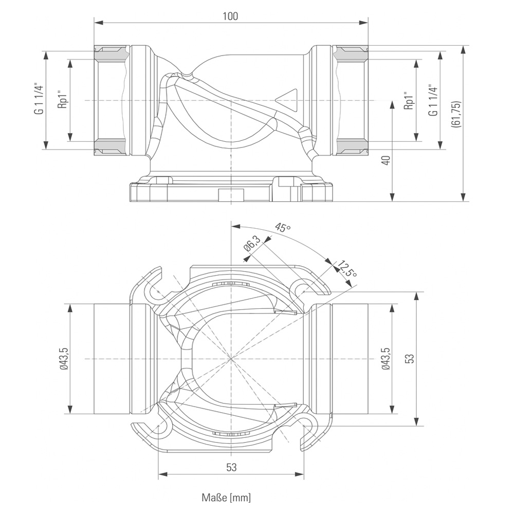 COMFORT Sanibel CBS-Lock-Flansch LF DN 25 ohne Verschraubung Enthärtungsanlagen