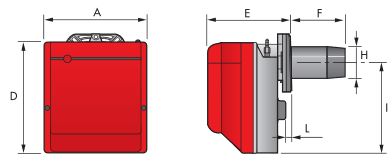 Riello Gulliver RG1RK Typ 362 15 bis 60 kW Öl Gebläsebrenner Ölbrenner Ölkessel