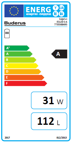 Buderus Logalux ES120 S-A Edelstahl Trinkwasserspeicher Warmwasserspeicher
