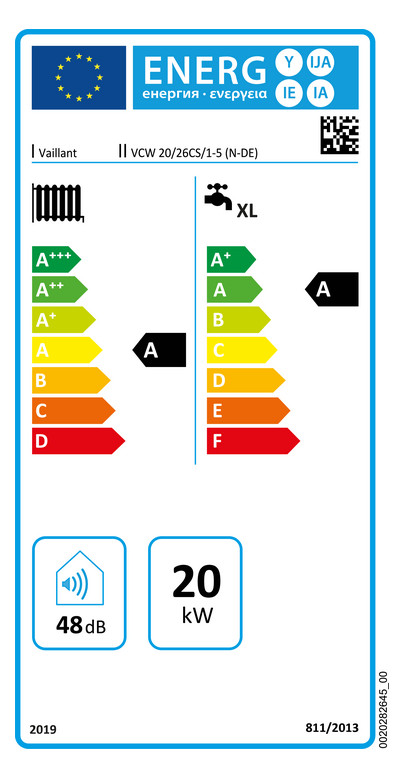 Vaillant Gas Brennwert Kombigerät ecoTEC plus VCW 20/26 CS/1-5 Heiztherme