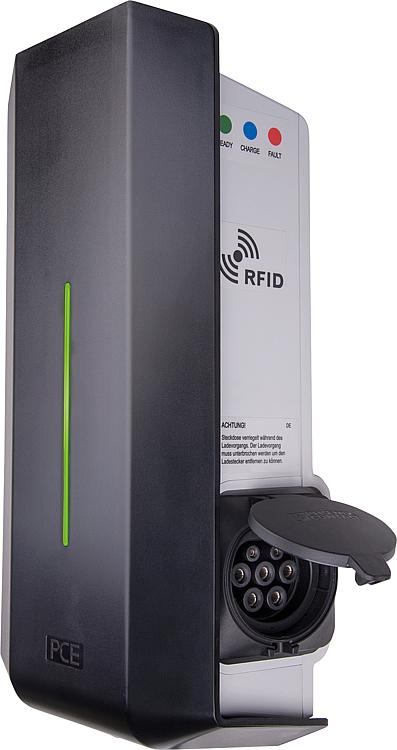 PCE Ladestation Wallbox GLB 1 phasig 230V 16A mit FI LS mit 5m Ladekabel Typ1