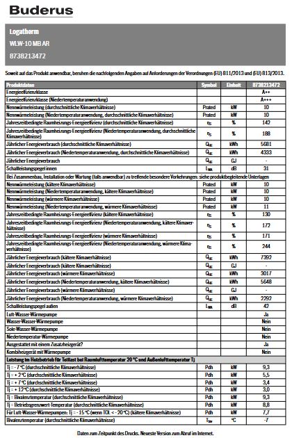 Buderus Luft Wärmepumpe Logatherm WLW-10 MB AR Außeneinheit Monoblock reversibel