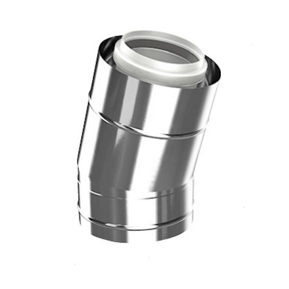 Buderus Abgasrohr Edelstahl konzentrischer Bogen DN80/125 15 Grad Aussenwand