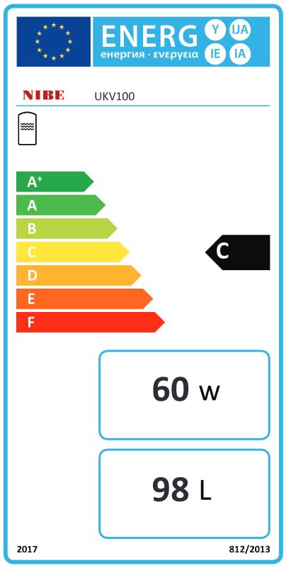 NIBE Wand Pufferspeicher Typ UKV 100 I 100 ltr weiß 088207 Trennpuffer