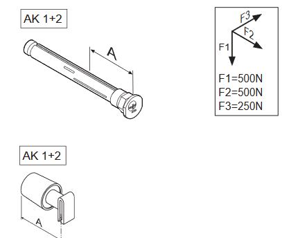 BEMM Pawa V - 2000 x 490 mm einlagig + Bohrkonsole + Distanzhalter