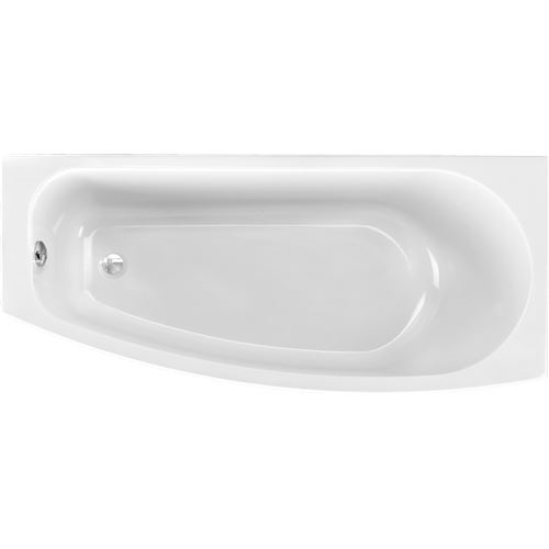 Acryl Raumsparwanne Isabela 169 x 74 cm rechts weiß Wanne Styropor Wannenträger