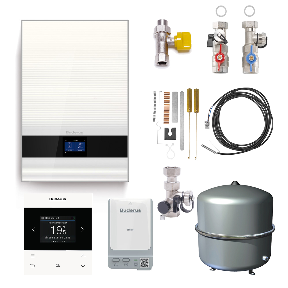 Buderus Logaplus Paket W50S GB192i.2 25 kW GB192i.2-25-WH weiss G20 1 HK RC220