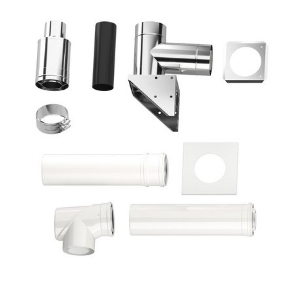 Buderus Grundbausatz Aussenwand GAF-K 80/125 mm Edelstahl Abgassystem