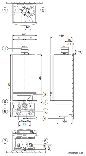 Buderus Logamax plus GB162 85 Gas Brennwertgerät Kessel Heizung Therme