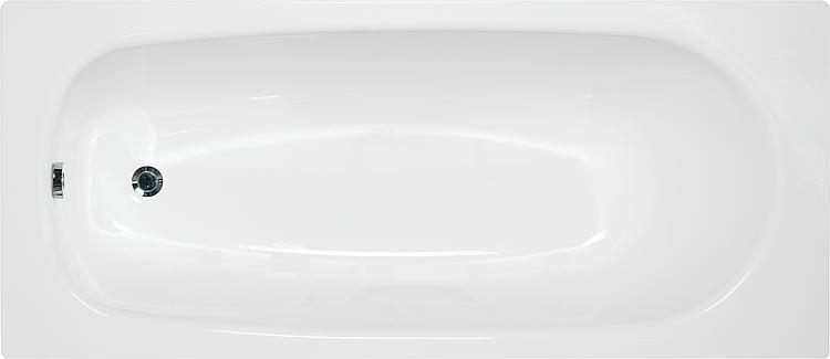 Stahl Badewanne Verona 1700 x 410 x 750 mm weiß Wannenträger Ab- Überlaufgarnitur