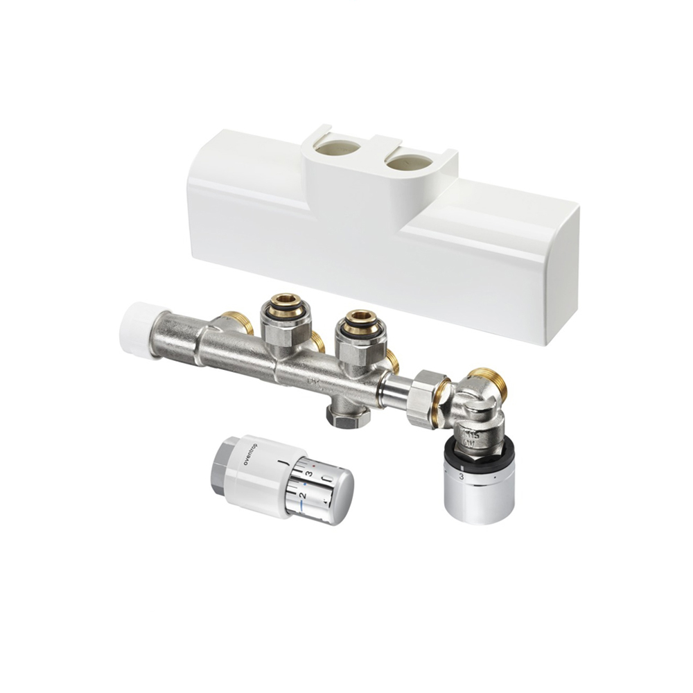 Oventrop Anschluss-Set für Badheizkörper 1/2" Multiblock T-RTL Uni SH weiß