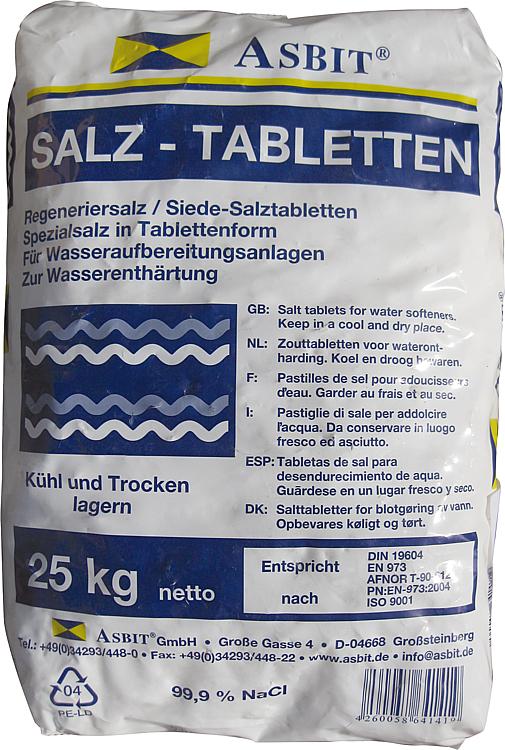 Salztabletten Regeneriersalz Siede Tablettensalz Sack 25 KG f. Enthärtungsanlage Salztabletten Regeneriersalz Siede Tablettensalz Sack 25 KG f. Enthärtungsanlage