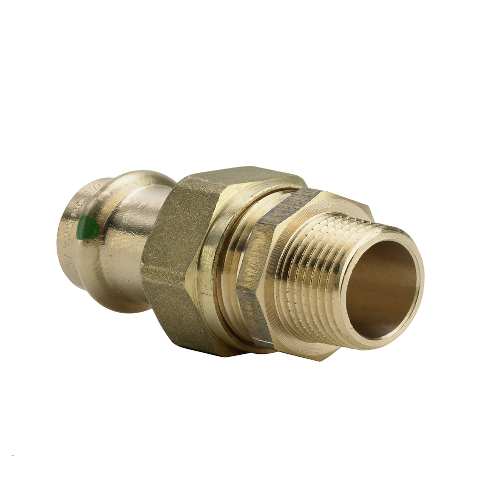 Viega Pressfitting Rohrverschraubung mit AG flach dichtend 15 mm x 1/2"