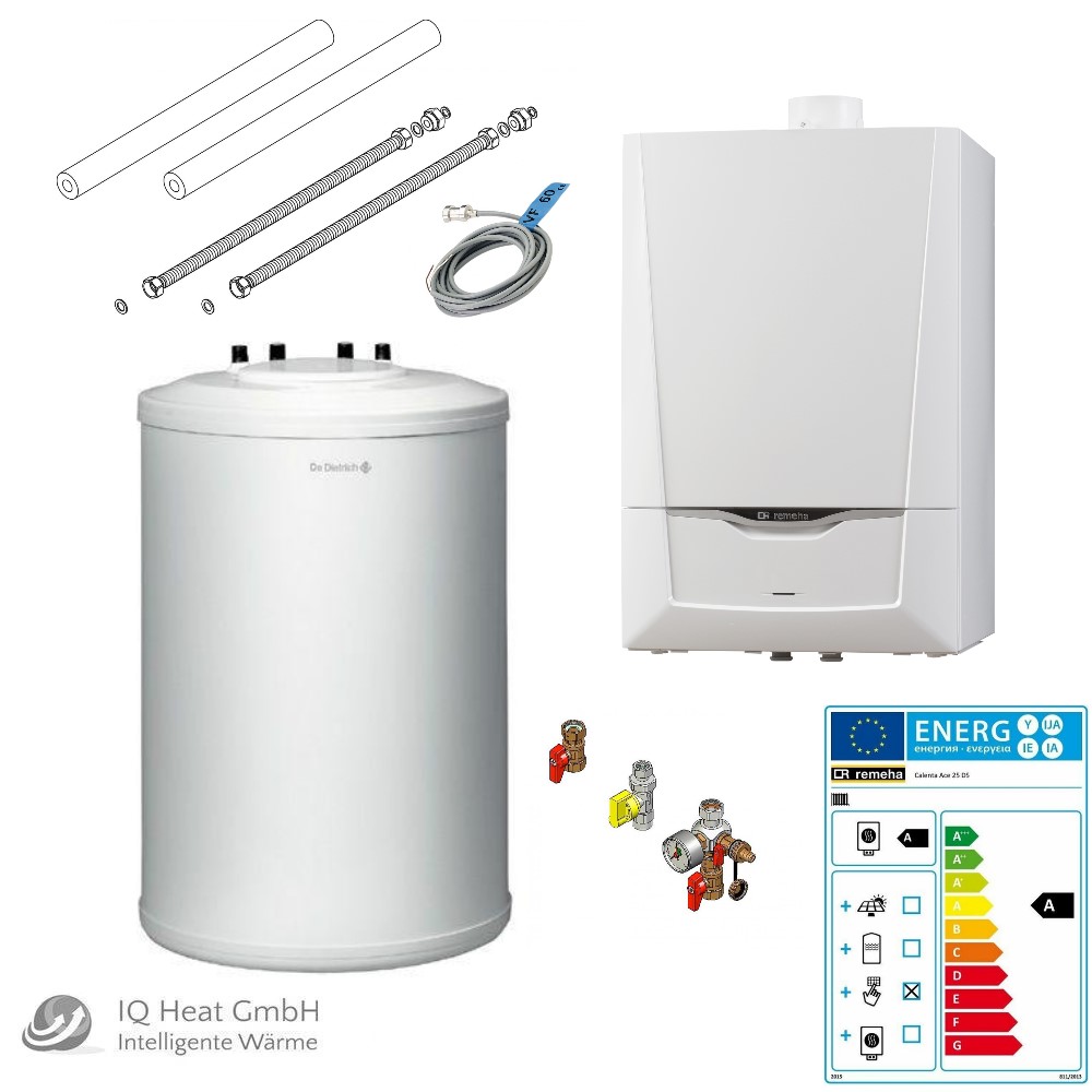 Remeha Paket Calenta Ace 25 DS Trinkwasserspeicher SR 130-2 Gas Brennwert Gerät